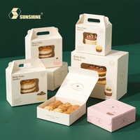 Emballages personnalisés écologiques en kraft pour la restauration, pliés, avec gaufrage, laminage mat, pour les fêtes, les sushis, les biscuits, les desserts, les bagels