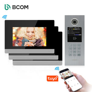 Système d'interphone de sécurité multifonctionnel pour 100 utilisateurs, interphone pour grand bâtiment, appartement, vidéophone Android, écran tactile - Product Image 1