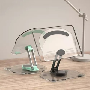 Modern Design Clear Acrylic Tablet Stand Polished Surface 360 Rotation Base <b>Foldable</b> Customized Color Size for Made America - Product Image 4