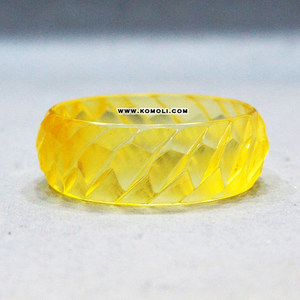 Pulsera translúcida de resina, joyería personalizada, amarilla - Product Image 2