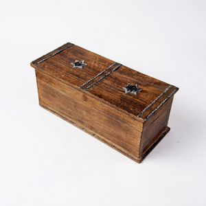 Caja de Almacenamiento de Botellas de Vino de Madera Antigua Pulida Ecológica Rana Overseas India para Fiestas de Cumpleaños, Inauguración de Casas, Bodas, Holi - Product Image 1