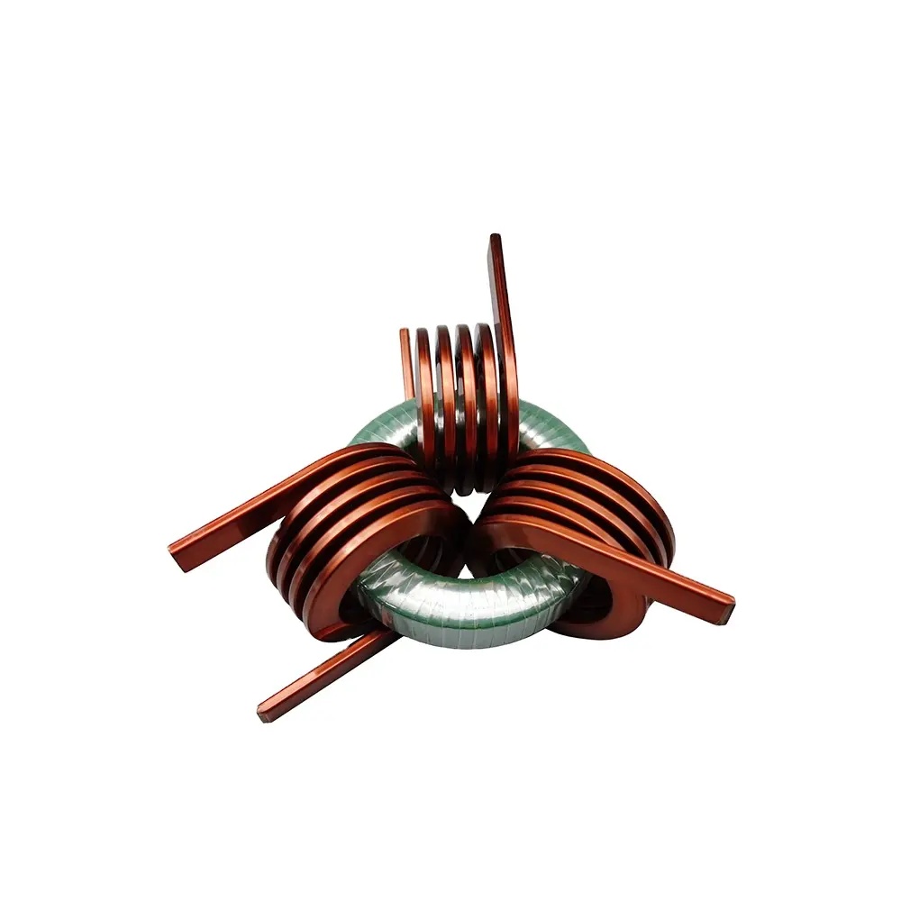 Bobina de fio de cobre plana, indutor de indução de bobina de modo comum de alta potência para comutação da fonte de alimentação