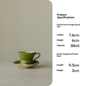 Xiaoqing mandarino dipinto a mano eco-friendly classica <span class=keywords><strong>tazza</strong></span> <span class=keywords><strong>da</strong></span> tè in porcellana color caramello sottosmalto piattino <span class=keywords><strong>tazza</strong></span> <span class=keywords><strong>da</strong></span> tè in ceramica - Product Image 6