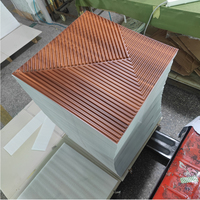 Nouveau Hot 50*50CM Taille PVC Stratification Imiter Panneaux De Bois Décoration Murale Intérieur 3D Panneaux Muraux Décoratifs Panneaux Muraux
