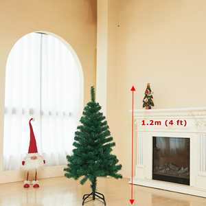 Arbre de Noël vert arbre de Noël artificiel 5ft 6ft 7ft 10ft support en métal décoré - Product Image 4