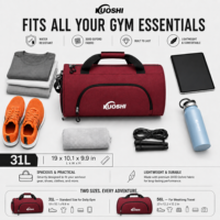 Sac de sport et de voyage personnalisé avec logo, grande capacité, étanche, séparation sec/humide et compartiment à chaussures, idéal pour la gym et l'entraînement