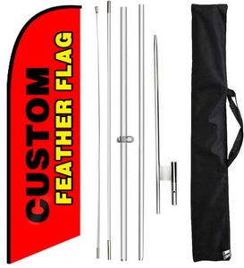 Bandera de Plumas Promocional Personalizada con Soporte, Bandera de Playa Impresa Personalizada para Exteriores, Bandera en Forma de Lágrima - Product Image 6
