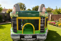 Château gonflable commercial en PVC avec souffleur, installation facile et garantie d'un an pour jeux intérieurs/extérieurs