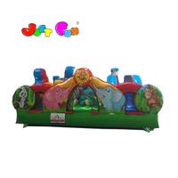 Animal de bande dessinée gonflable ville amusante, aire de jeux gonflable pour enfants, center de jeu gonflable à vendre