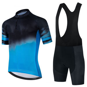Maillot et pantalon à bretelles à séchage rapide et respirant à manches courtes pour cyclistes adultes - Product Image 6