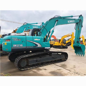 Excavatrice sur chenilles hydraulique d'occasion KOBELCO SK210 de qualité excellente, 21 tonnes, grande pelle d'occasion pour le déneigement avec godet - Product Image 3