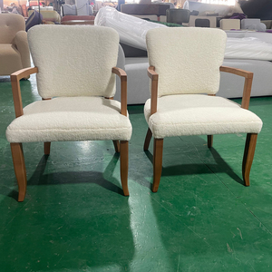 ห้องนั่งเล่นดีไซน์ใหม่กรอบไม้เนื้อแข็งเก้าอี้เท้าแขนหุ้มเบาะเก้าอี้พักผ่อนสไตล์วินเทจ - Product Image 6