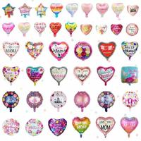 Globos de Aluminio Redondos/en Forma de Corazón de 18 Pulgadas para el Día de la Madre, Decoraciones para Fiestas de Cumpleaños