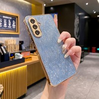 Luxe Bling Vague Motif Paillettes PC Téléphone étui pour samsung Galaxy A06 A14 A15 A16 A24 A25 A26 A34 A35 A36 A53 A54 A55 A56