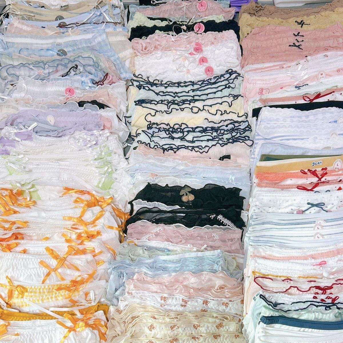 Women's Underwear Bulk Cheap Stock Underwear Women Lovely Japanese Cotton Anti-bacterial Mid-waist Briefs