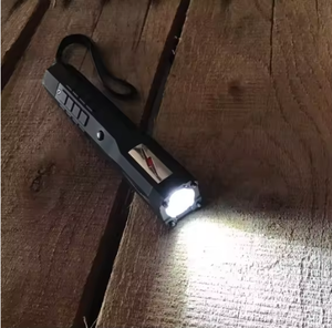 TW- 1802 Type Super Bright Handheld <b>Rechargeable</b> Black Led Taticall <b>Flashlight</b> Self Defense Keychain Set for Outdoor - Product Image 3