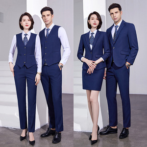 Unisex Suit Set Red Business Formal Wear For Work Men Women Professional Attire - Product Image 2