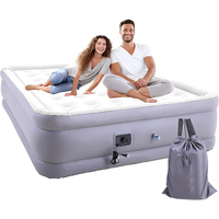 Lit d'air gonflable automatique pliable et portable pour le camping avec pompe intégrée