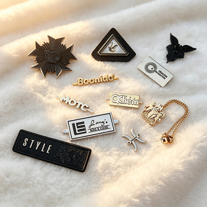 Waterproof Metal Label Zinc Alloy <b>Brushed</b> for T Shirt & Sweater Sample Available Factory for <b>Boots</b> In Stock for Clothing - Product Image 2