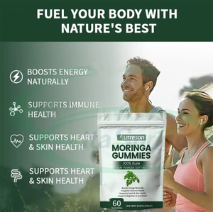 Gomitas de Hoja de Moringa con Extracto Orgánico de Marca Propia Ausreson, Suplemento Dietético, Gomitas de Moringa Sin Azúcar - Product Image 2