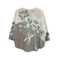 Pulls en tricot décontractés à col rond et manches trois quarts pour femmes, avec motifs abstraits artistiques, vente en gros sur mesure