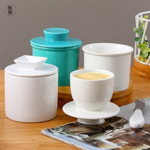 Contenitore per Burro in Porcellana Personalizzato, Vassoio per Burro e Formaggio in Ceramica <span class=keywords><strong>con</strong></span> <span class=keywords><strong>Coperchio</strong></span> - Product Image 2
