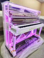 Piano droit en acrylique transparent