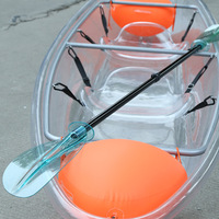 Kayak transparent à fond de verre KUER pour 2 personnes en LLDPE pour la pêche sur le lac ou en mer