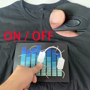 Camiseta LED activada por sonido personalizada <span class=keywords><strong>2024</strong></span> para DJ <span class=keywords><strong>Bar</strong></span> Rave Party Promocional Light up T-Shirt - Product Image 4