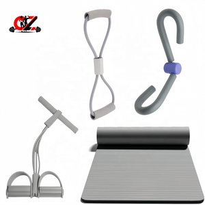 CZFIT Ensemble de fitness amélioré 4 pièces pour yoga et pilates : Tapis de yoga, Bande de résistance à pédale, Entraîneur de cuisses, Renforceur de poignée - Product Image 1