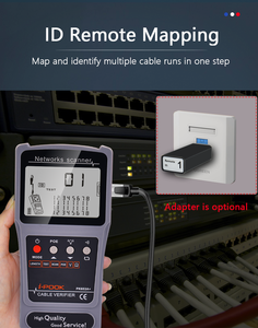 Тестер кабелей RJ11 и RJ45, оптических и цифровых, модель PK653C+ с ЖК-дисплеем, функцией тестирования PoE и измерения длины кабеля - Product Image 6