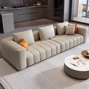 Juego de sofá de terciopelo de diseño seccional moderno para sala de estar Hotel cinturón de acero inoxidable Villa sofá moderno muebles de sala de estar - Product Image 2