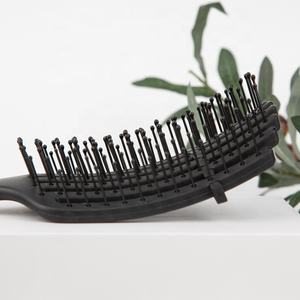 Gloway fabricant Oem noir séchage rapide par soufflage plastique 9 rangées pagaie humide ventilé <span class=keywords><strong>brosse</strong></span> à <span class=keywords><strong>cheveux</strong></span> bouclée démêlante <span class=keywords><strong>brosse</strong></span> pour vagues - Product Image 5