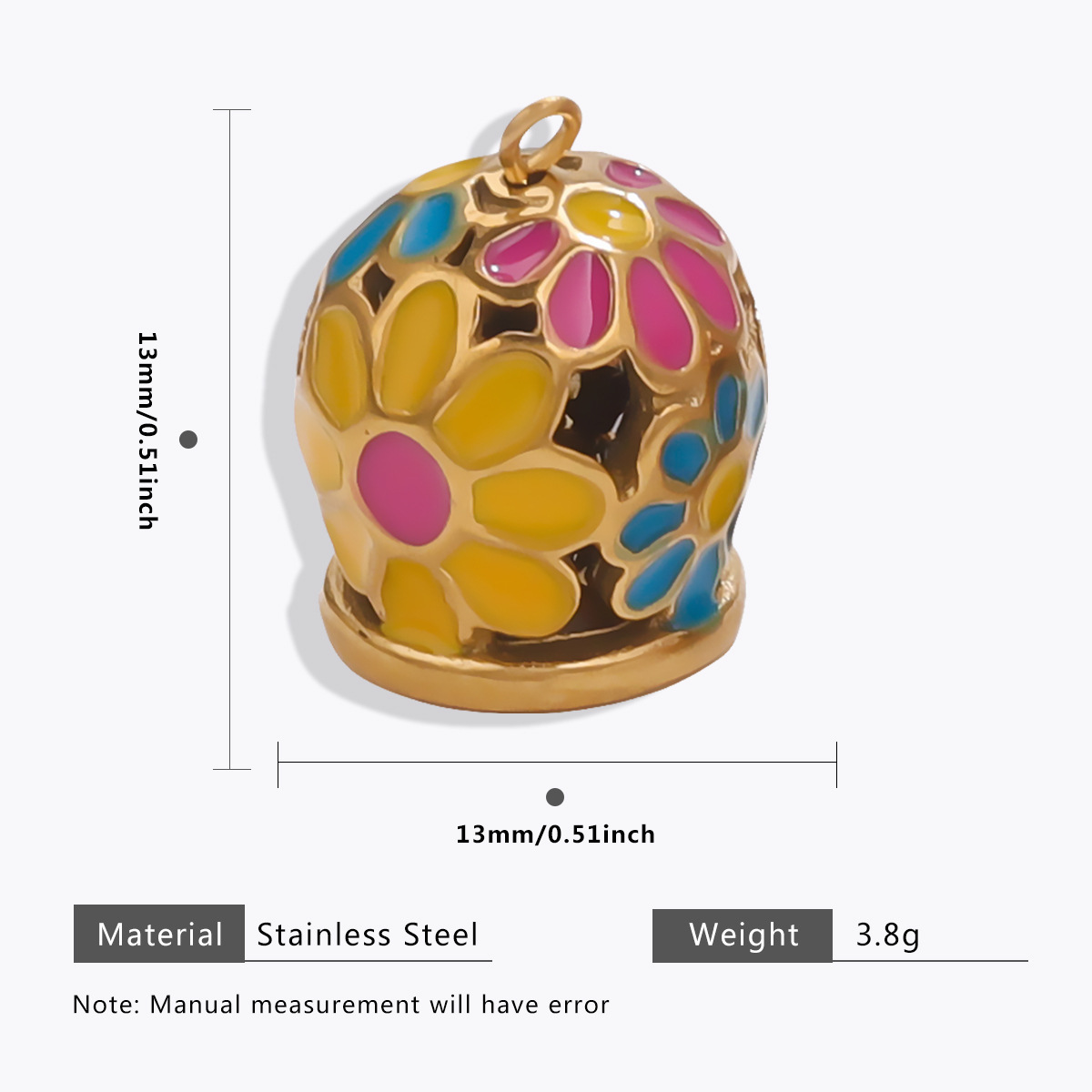 Cloche en émail doré