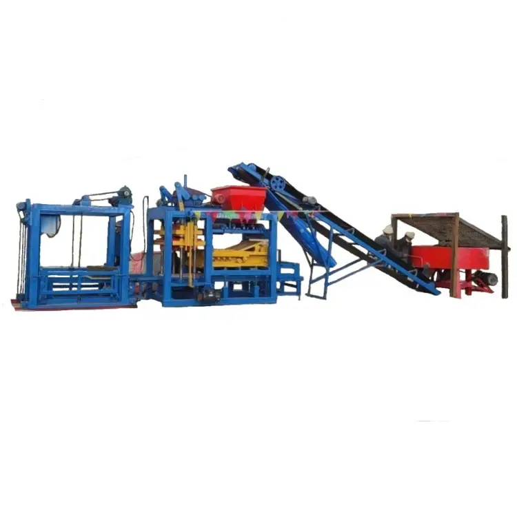 Small Investment Qt4 25 Automatic Tile Block Brick Making Machine For Plant Manufacture Press Form