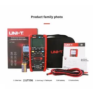 Multimètre numérique UT196 True RMS haute tension AC/DC, plage automatique, testeur solaire photovoltaïque intelligent NCV, outil d'entretien pour électricien - Product Image 2