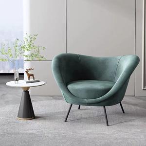 Sillón Individual de Terciopelo Verde, Moderno, para Sala de Estar, con Patas de Metal, Cómodo, para Decoración del Hogar - Product Image 4