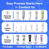 Tube cosmétique vide en plastique PE souple de 100g avec bouchon à clapet translucide pour emballage de dentifrice, crème et lotion
