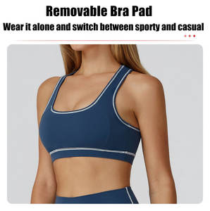 Reggiseni sportivi Racerback biancheria intima con imbottiture ad alto impatto canottiere atletiche per gilet ad alta compressione ad asciugatura rapida reggiseno Yoga antiurto - Product Image 4