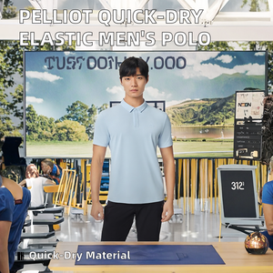Para PELLIOT hombres sólido al aire libre de secado rápido para Polo camisa de alta elasticidad transpirable que absorbe la humedad deportes Top antibacteriano nuevo - Product Image 2