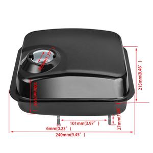 Réservoir de carburant HIAORS avec <span class=keywords><strong>bouchon</strong></span> en acier inoxydable pour Predator 212cc Coleman CT200u KT196 Baja MB200 Mini moto Go Kart Petit moteur clone - Product Image 2
