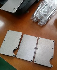 Dropshipping Titanium RFID Blocking Business Travel card holder wallet for men Minimalist wallet aluminum metal credit card case - Product Image 6