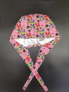 बुना हुआ कपास चरित्र स्क्रब टोपी खोपड़ी स्क्रब टोपी, महिलाओं और डॉक्टर के लिए सैटिन-लाइन नर्स कैप - Product Image 4