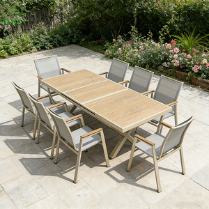 Giardino <span class=keywords><strong>in</strong></span> legno trasformare espandibile 8 posti <span class=keywords><strong>tavolo</strong></span> <span class=keywords><strong>da</strong></span> pranzo <span class=keywords><strong>in</strong></span> <span class=keywords><strong>alluminio</strong></span> moderno lusso <span class=keywords><strong>allungabile</strong></span> <span class=keywords><strong>tavolo</strong></span> <span class=keywords><strong>da</strong></span> pranzo <span class=keywords><strong>esterno</strong></span> per esterni - Product Image 2
