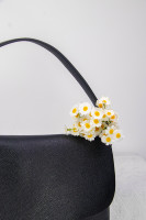 Sac à bandoulière en cuir pleine fleur noir de haute qualité pour femme, motif bonbon vintage, grande capacité, fermeture éclair, été-automne