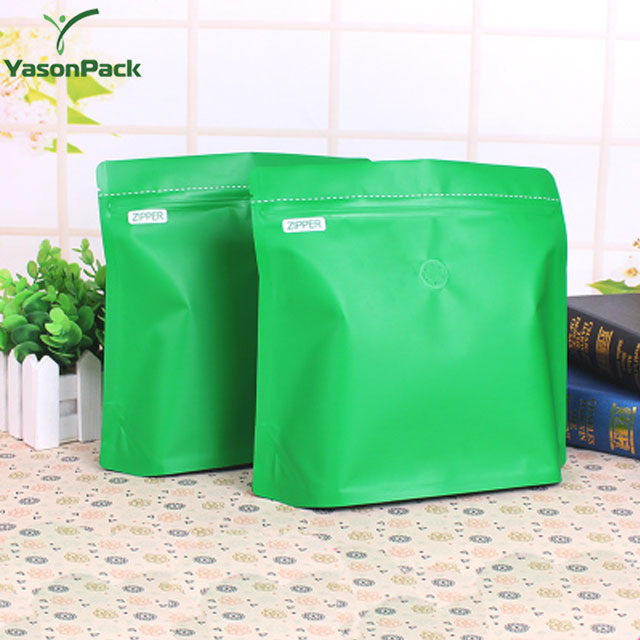 Valve à Sens unique Quad Joint Étiquette Privée Compostable Café De Taille D'échantillon Emballage Gommage Sac