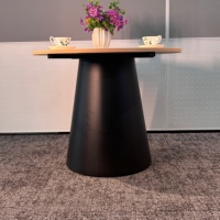 Table basse moderne en métal, table d'appoint, table à manger, structure en fer, mobilier commercial pour restaurant, table ronde noire pour salon