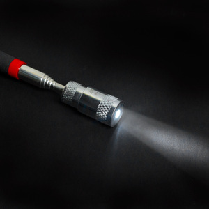 Yunbei Yb Magnetic Pickup <b>Tool</b> 8-Pound 6-Section Extendable With Led Light Stainless Steel Black Handle For <b>Precision</b> Retrieval - Product Image 1