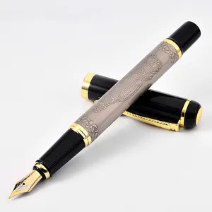 Relatiegeschenken Promotionele Automatische Inkt Metalen Handtekening Fontein Retro Pen Fabrikant