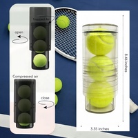 Nouveau design, pressuriseur de balles de padel en PC transparent et écologique pour prolonger la durée de vie des balles